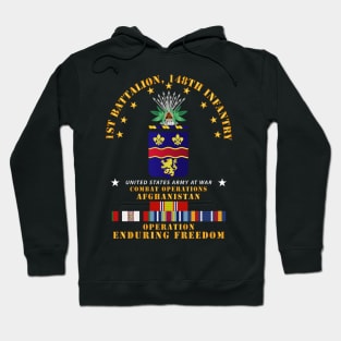 1st Bn 148th Infantry - Cbt Opns - OEF w AFGHAN SVC Hoodie